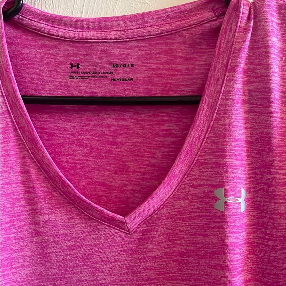 Under Armour Pink Sleeveless Fitted T-Shirt
